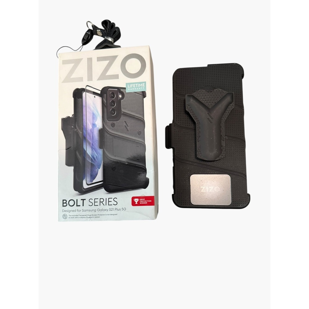 Zizo Bolt Series Samsung Galaxy S21 Plus 5G Case with Belt Clip Holster Black